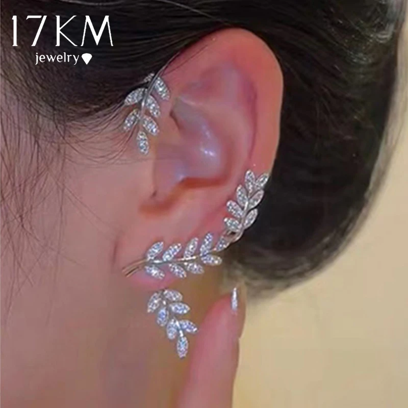 17km Shining Zircon Butterfly Ear Cuff Ear Clip For Women Girls Fashion