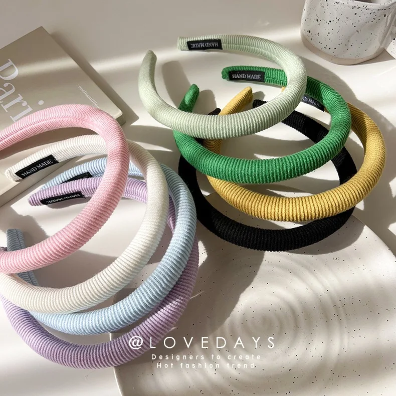 

Candy Solid Color Wide Hair Bands Girls Fashion Elastic Hair Band Thicken Headband Hair Hoop Korean Hair Accessories for Women