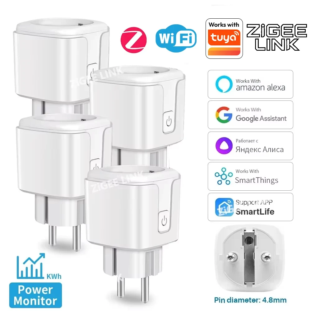 ZigBee Smart Plug with Power Monitoring and Voice Control