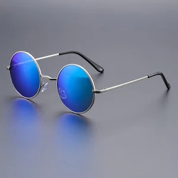 Vintage Round Frame Sunglasses for Trendy Style - Perfect for Parties, Music Festivals, and Street Photography (Green)