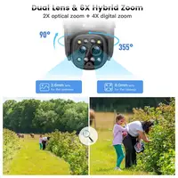 Ctronics-Caméra de permission Extérieure PTZ avec Wifi, Objectif Touriste, Zoom Optique 360, Dispositif de Sécurité, Suivi existent Humain, Vision Nocturne 2