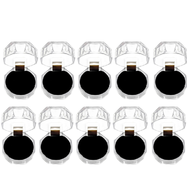 Acrylic Crystal Ring Storage Display Box Storage Organizer Case Clear Package Box for Jewelry Packaging Collection