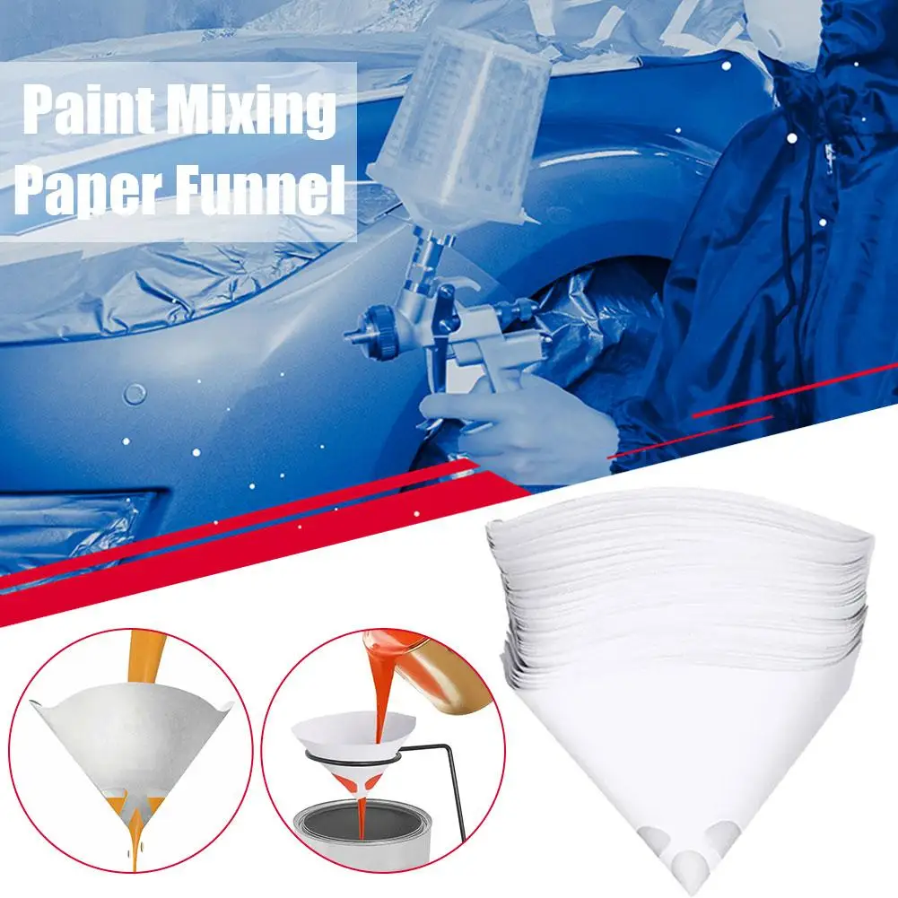

Disposable Paint Mixing Paper Funnel Car Paint Spray Thicken Nylon Funnels Conical White Filter Filter Mesh Paper Tool Pape O5W3