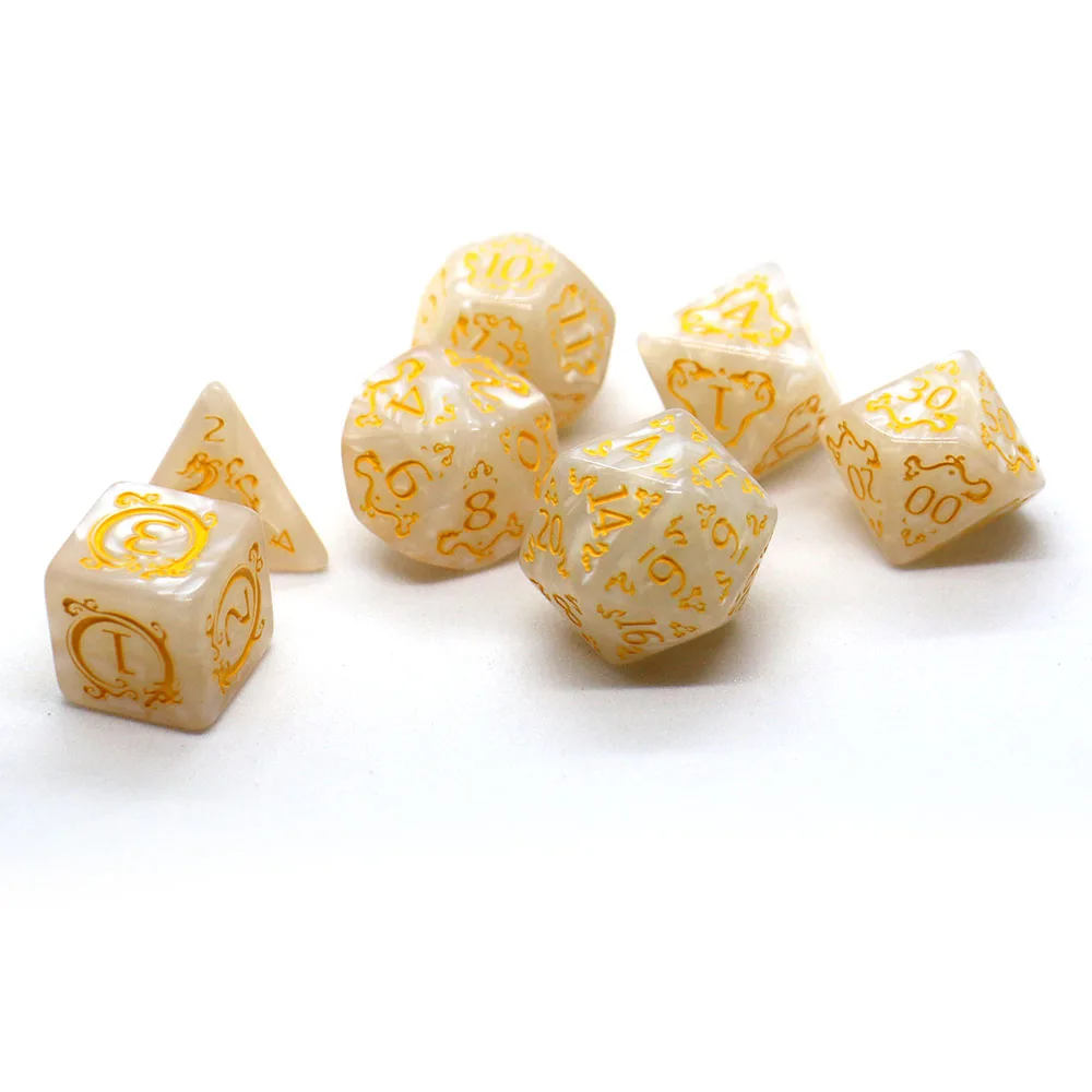 Exquisite Dragon Pattern 7-Piece DND Dice Set - Perfect Gift