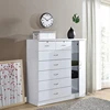 Warm White Modern Simple Design Storage Tall And Wood Chest Of Drawer With Lock 3