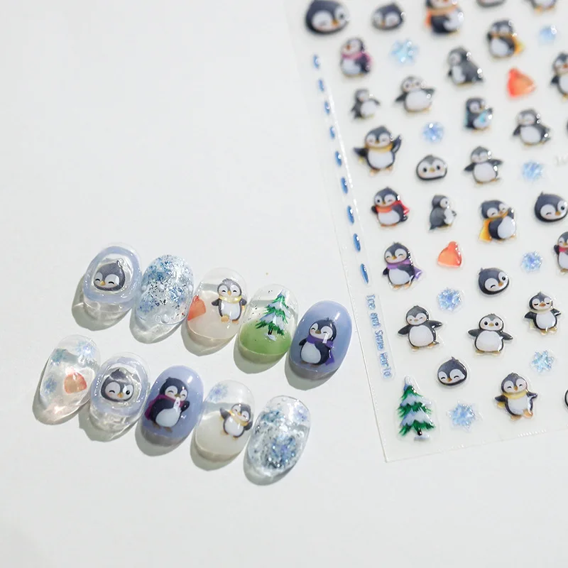 

[Meow.Sensei] 5d Thin Tough Three-Dimensional Nail Stickers Adhesive Finger Jelly Nail Sticker Ornament M136