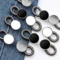 12pcs Collar Extension Piece Metal Button Jeans Pants Waistband Elastic Shirt Set Tie Neck Expander Extension Buckle Accessories 2