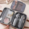 Three-in-One Large Capacity Makeup Bag, Waterproof PU Travel Bag, Portable Multi Functional Cute Cartoon Cat Pattern Storage Bag 3