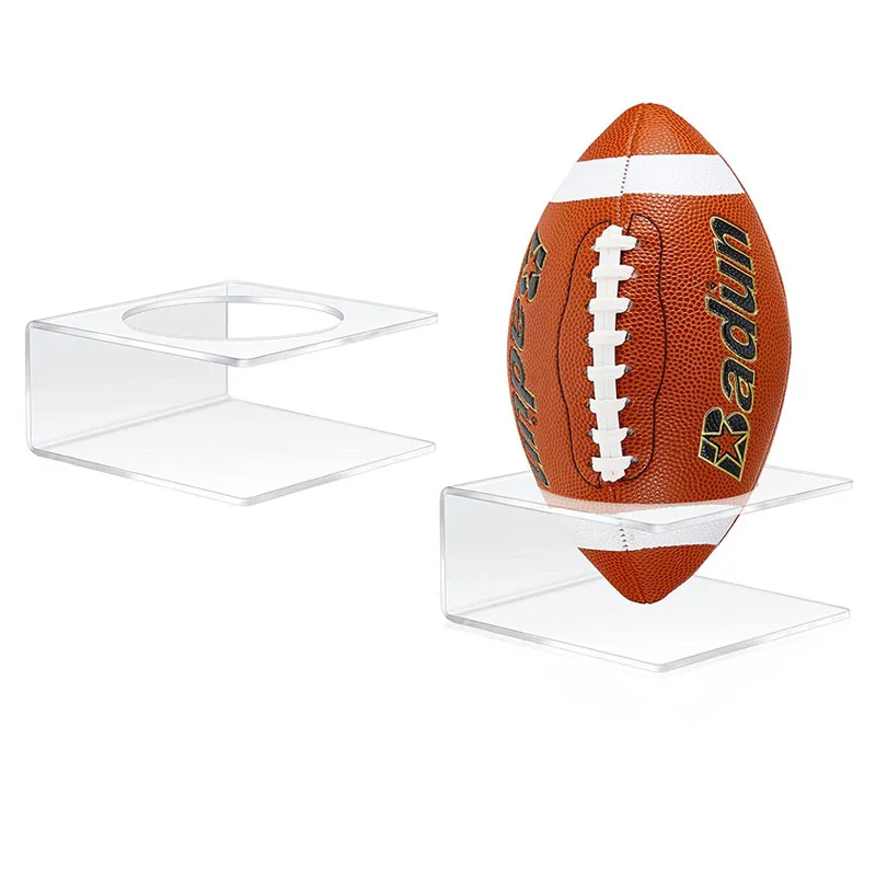 

2PCS Ball Holder Display Stand For Football Volleyball Soccer Clear Acrylic Basketball U Shape Stand