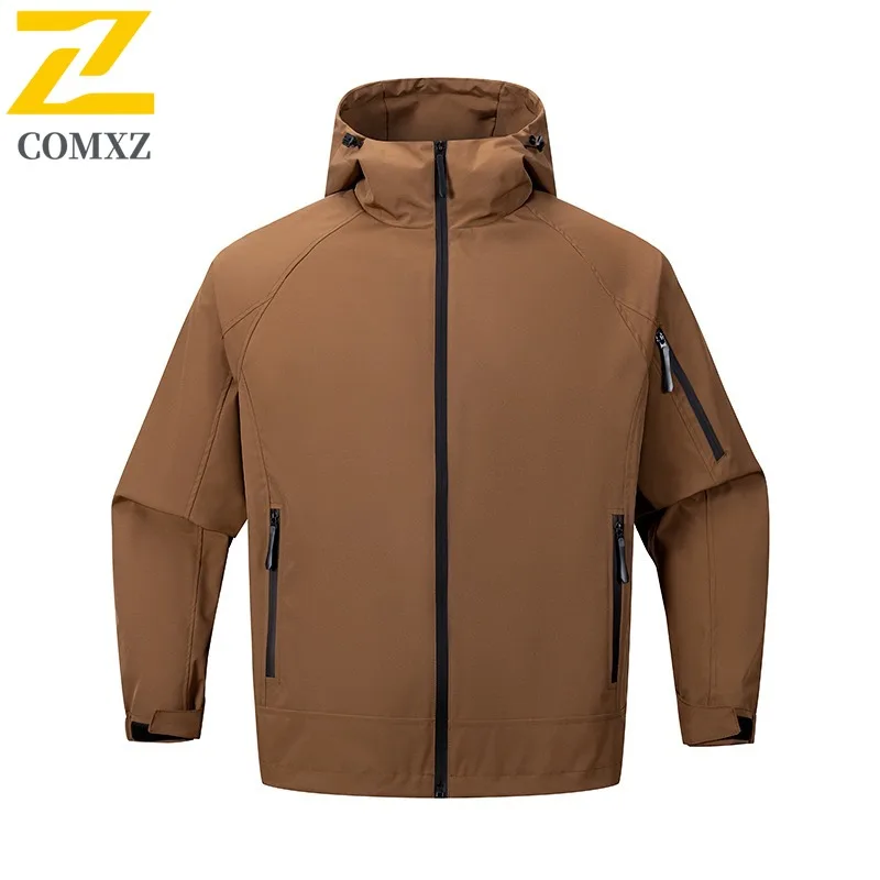 COMXZ Thickened Mens Jacket Mountaineering Windproof Warm Parka Casual Daily Style Lightweight Cold Resistant Winter Clothing