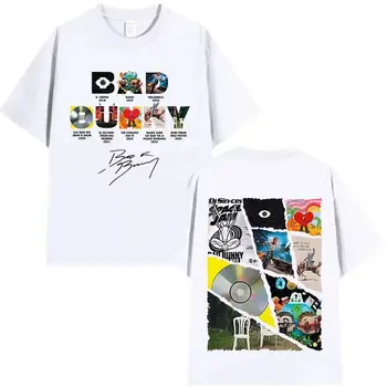 Y2k Fashion Top Rapper Bad Bunny Tour 2025 Album Merch T Shirts Debi Tirar Mas Fotos DTMF Graphics Cotton Printed T-shirt Unisex 1