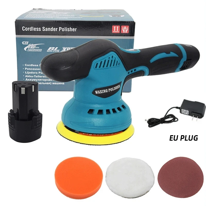 Car Polisher Polishing Machine For Car 12V Cordless 8 Gears 380W Automotive Electric Waxing Repairing Wireless Sander