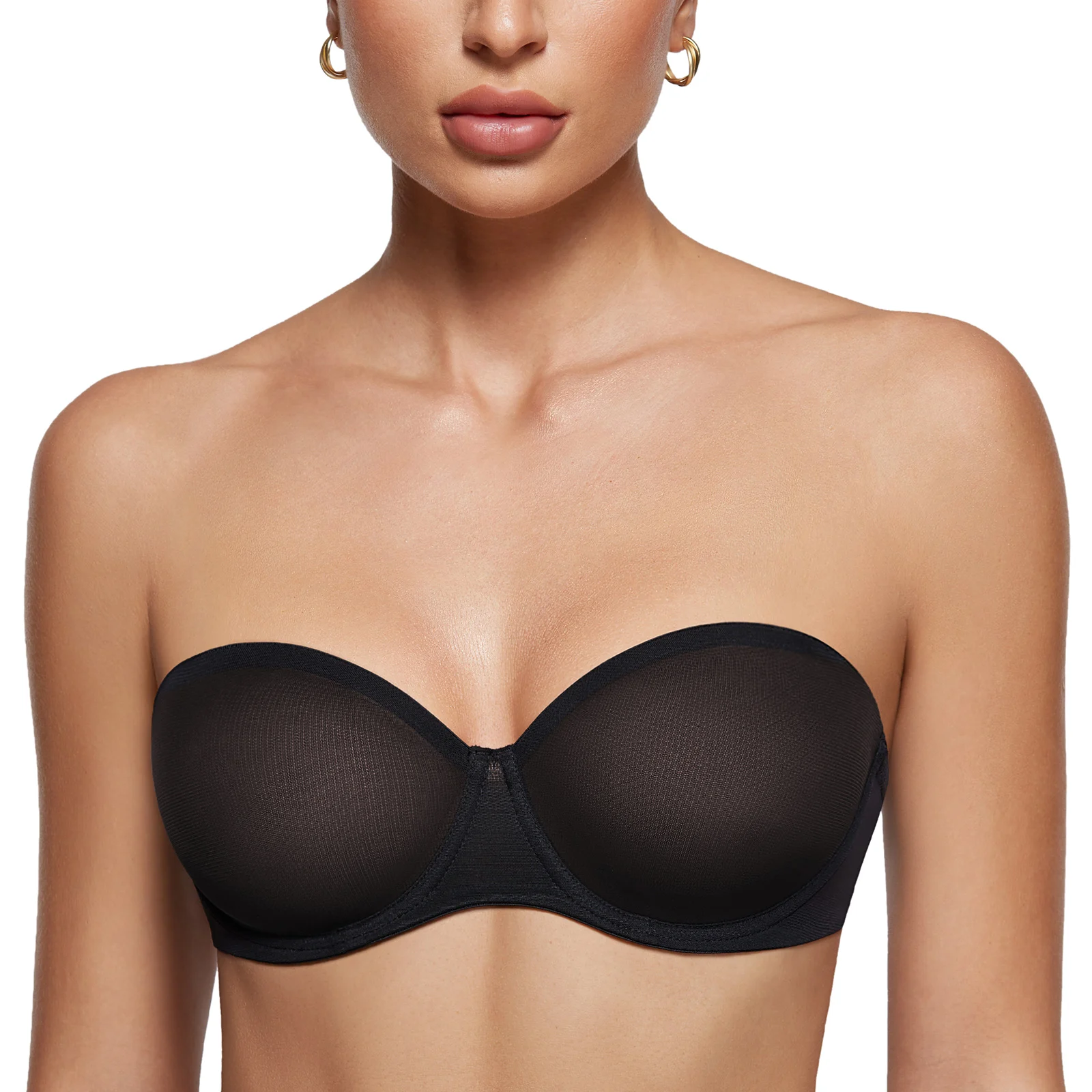 ULTRA FINE MESH STRAPLESS BRA