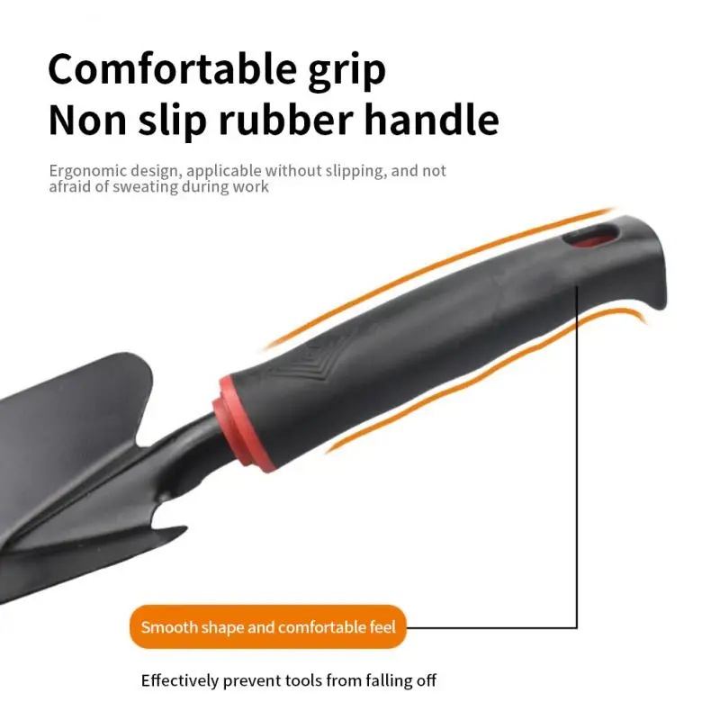 

Садовая лопата с пятью зубьями, большая лопата и маленькая лопата, двойного назначения, садовые инструменты с черной резиновой ручкой