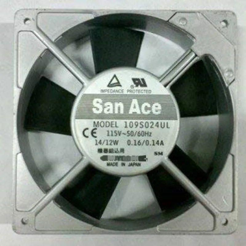 109S024UL 115V 14/12w 12CM1203 8 охлаждающий вентилятор с алюминиевой рамой 6 месяцев гарантии
