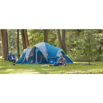 Ozark Trail 10-Person Family Camping Tent, with 3 Rooms and Screen Porch 1