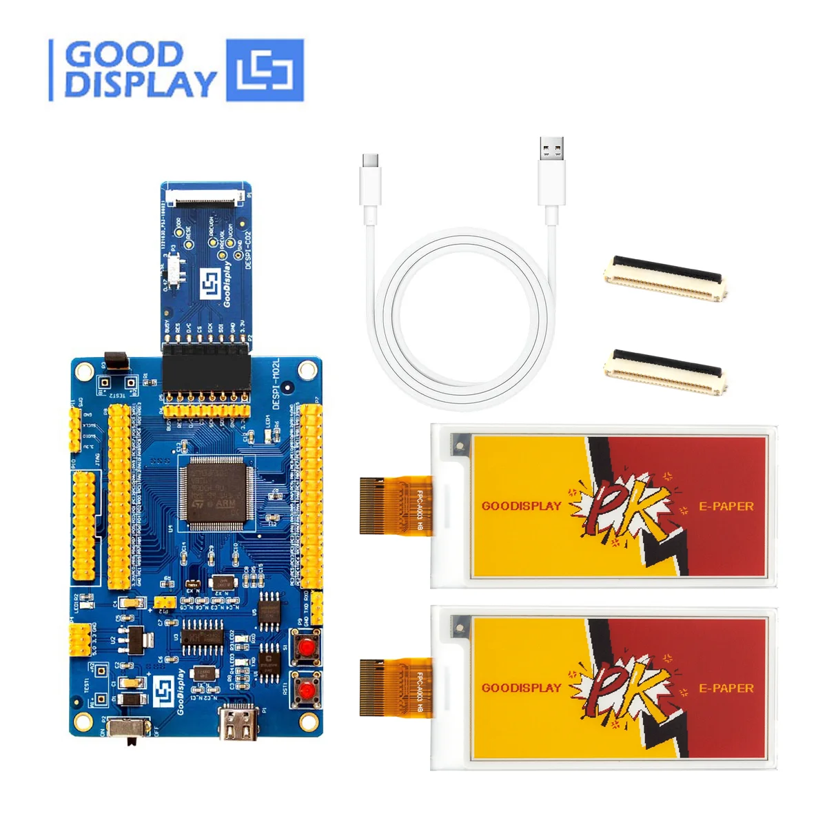 stm32プラットフォームe-paperディスプレイデモキット4色266インチgdey0266f51despi-lc022個