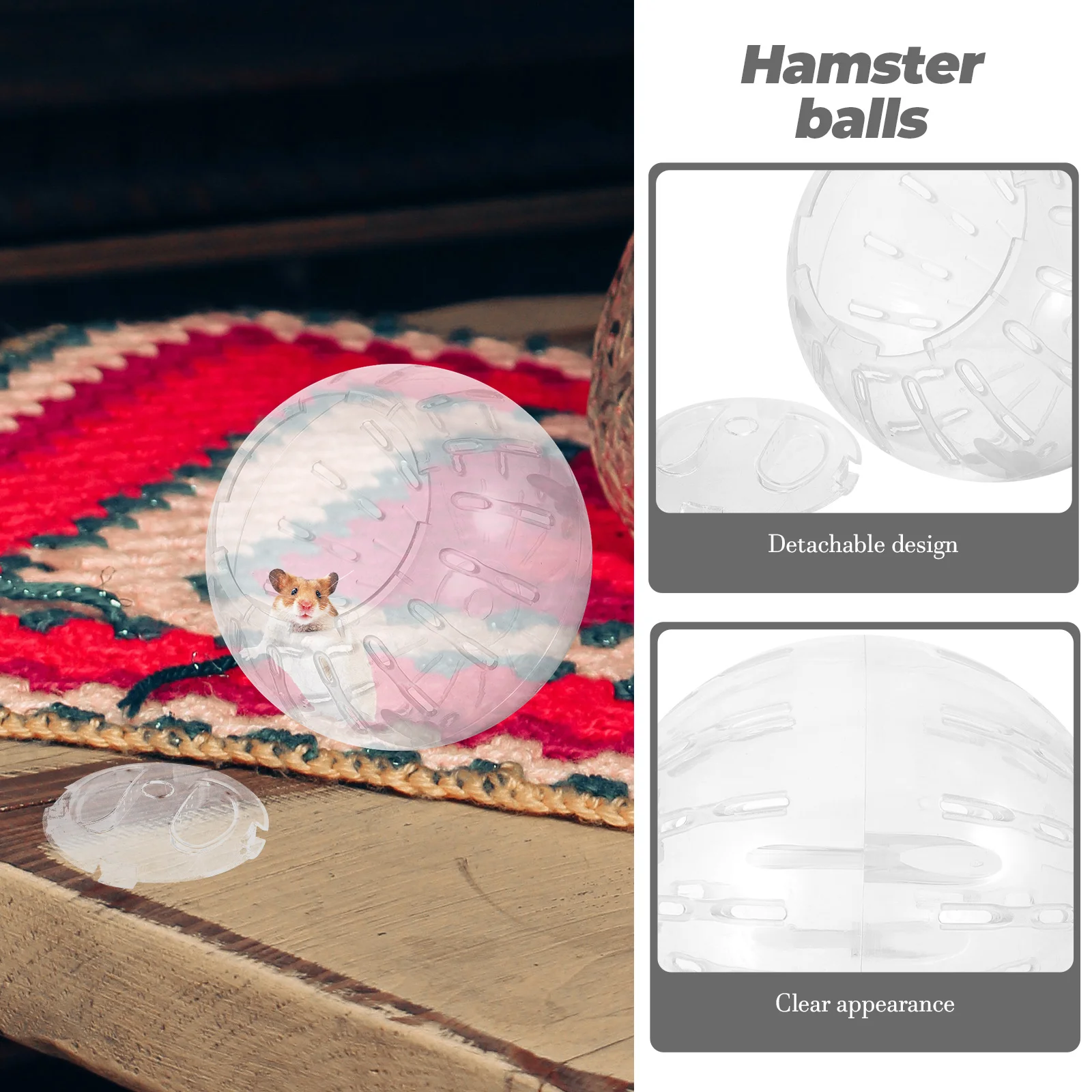 Pet Exercise Balls Hamster Running Ball Supplies Small Pet Exercise Balls Chinchilla Toys Roll The Plastic Stuff