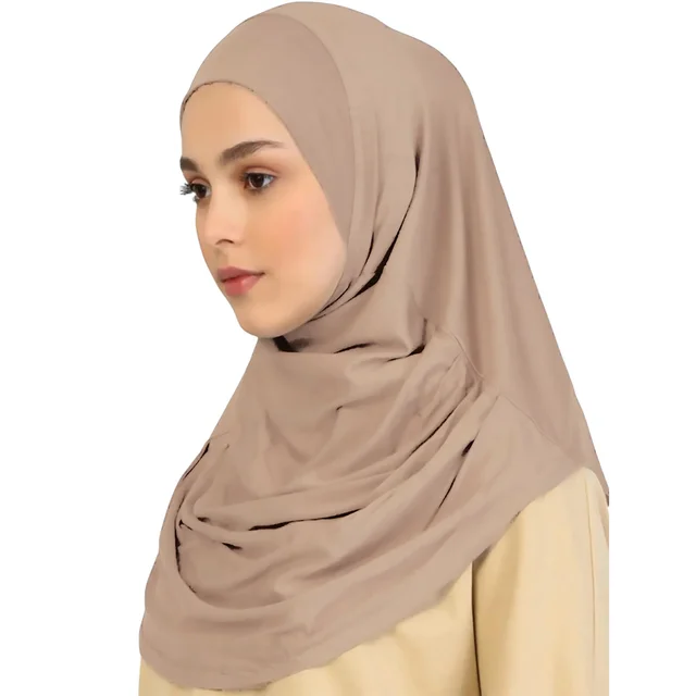 Foulard en chanvre de couleur unie pour femmes, prêt à l'emploi, couvre-cou, Hijabs de sport, châles et enveloppes islamiques sans épingle, nouvelle collection