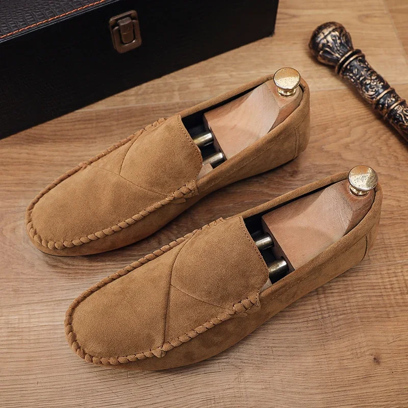 Fashion Suede Men Casual Shoes Male Lazy Shoes Breathable Comfort Slip-on Mens Driving Shoes Luxury Brand Loafers Moccasins 2