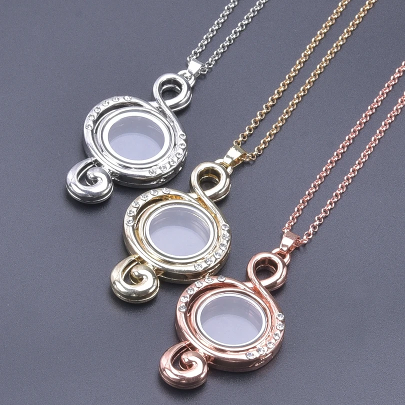 1Pc Round Oval Memory Picture Hair Locket Colgantes Necklaces For
