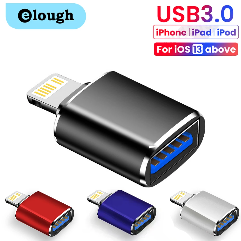 Usb 3.0 Otg Adapter Voor Iphone 13 12 11 Pro Xs Max Xr X 8 Plus 7 6S