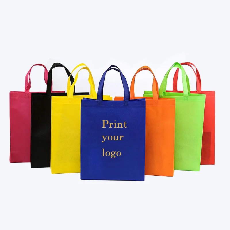 

Order at least 100pcs Customized Thickened non-woven bag print with logo packing bag recycle bag