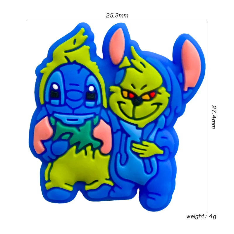 10pcs Mini Silicone Stitch Beads Cartoon Teether DIY Baby Pacifier Teething Making Necklace Sensory Toy Food Grade Beads