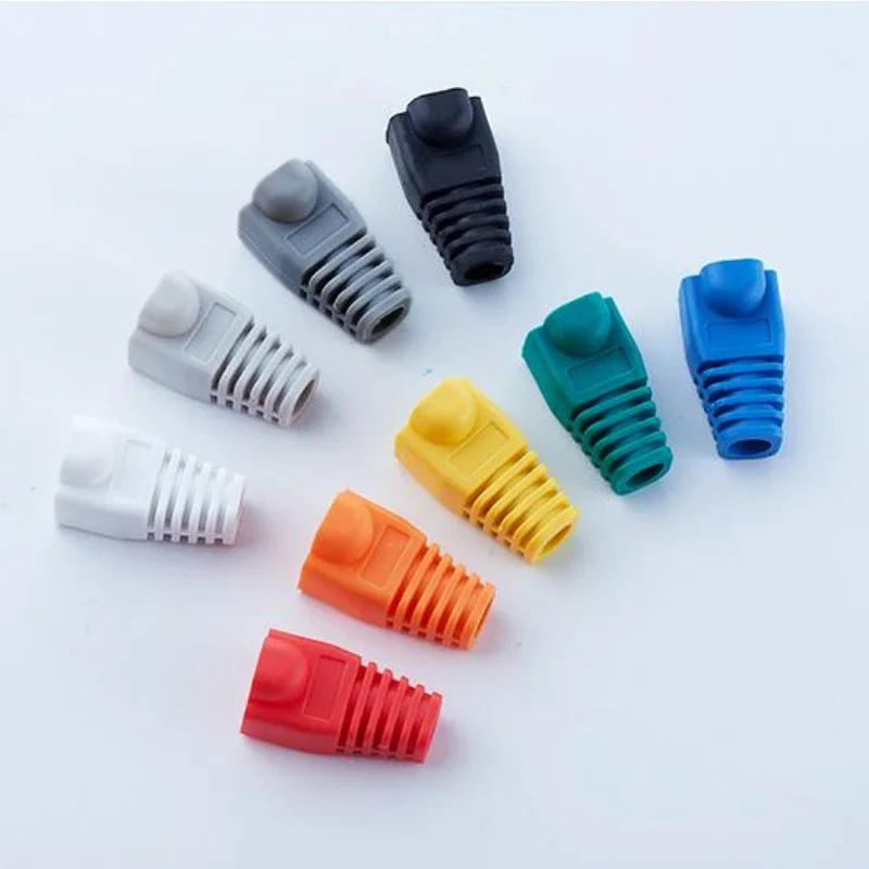 Ethernet Network Plug Network Cable Connector Ethernet Cable Connector RJ45 Connector Plug Protective Sleeve For CAT5E/6 Cable Usb Laptop Pc Case