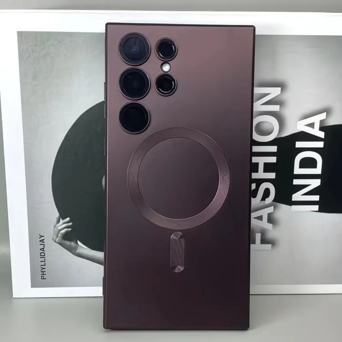 Premium Magnetic Wireless Charging Matte Phone Case - Shockproof & Soft Cover Luxury Design