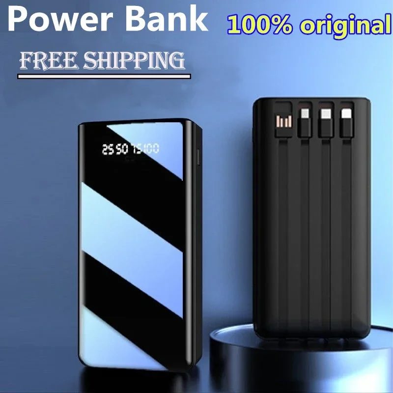 

100% Original Power Bank100000Mah Type CMicro USBFast Charging PowerBank Led Display Portable ExternalBattery Charger ForTablets