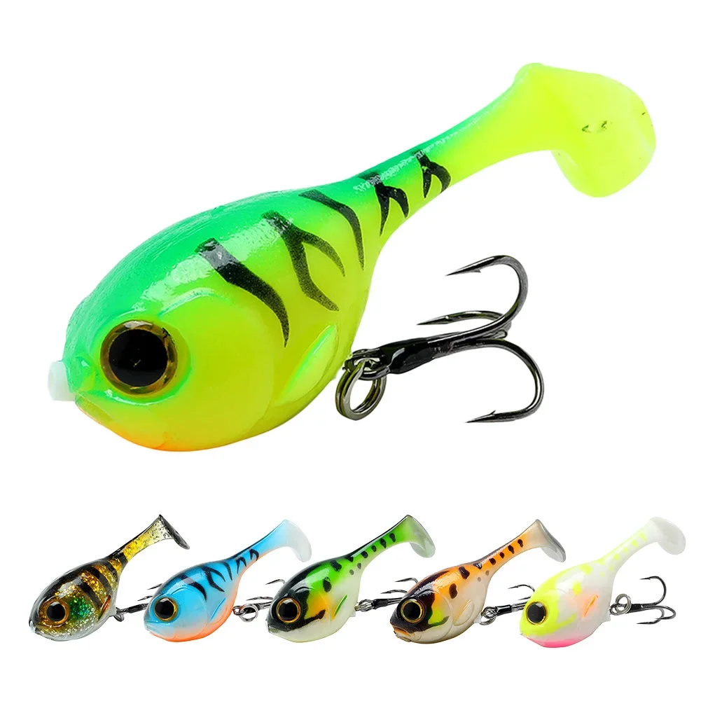 1Pc Soft Lure Balloonfish 60mm 9.7g High Quality Deraball Artificial Silicone Bait with Hook for All Fish Fishing Tackle