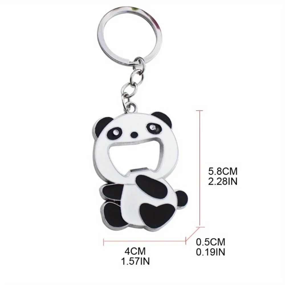 1PC Portable Hand Held Beer Wine Bottle Opener Made of High-quality Zinc Alloy for KEY Ring Cartoon Panda Mini Bottle Opener