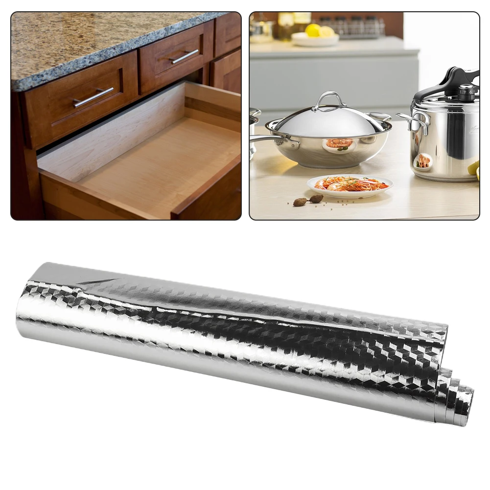 Oil-proof Waterproof Aluminum Foil Kitchen Sticker 1M/2M/5Mx40CM wall stickers self adhesive stickers self adhesive wallpaper kitchen wall sticker adhesive wallpaper oil proof film