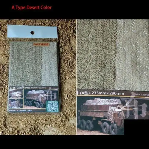 Remote Control Tank 1/35 RC Military Tank Nylon Camouflage Net A Desert Tiger Sherman German Model TH05122