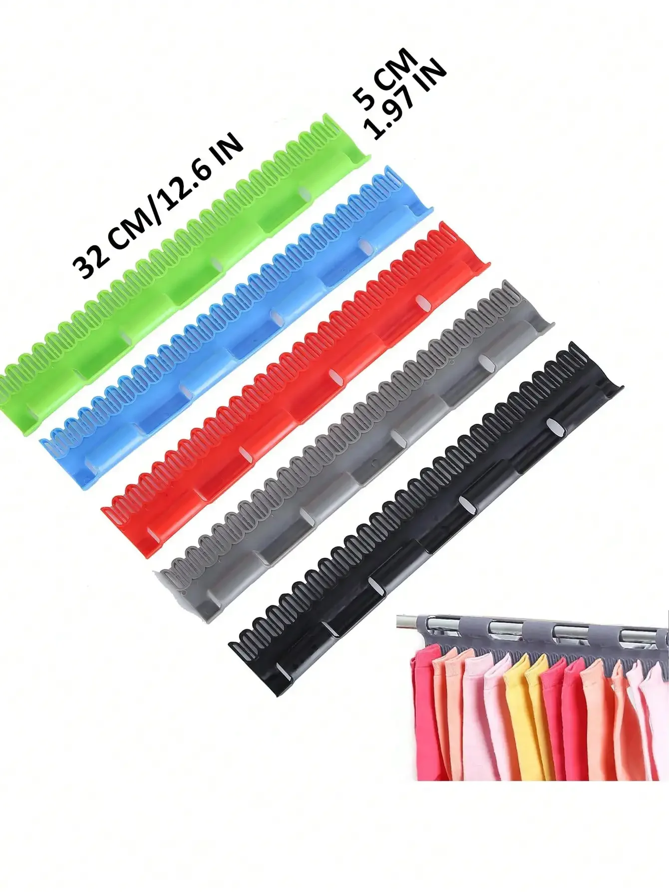 1/2 PCS Hanging Rod Sock Rack, Clothes Hanger Suitable For Drying Socks, Towels, Underwear And Other Small Clothing Items 6