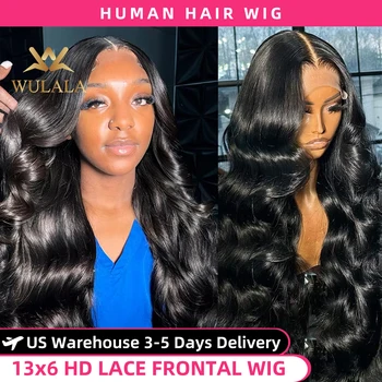 250 Density Body Wave Human Hair Wigs 13x6 Hd Transparent Lace Front Wig 13x4 360 Lace Frontal Wig For Women 30 Inch Pre Plucked 1