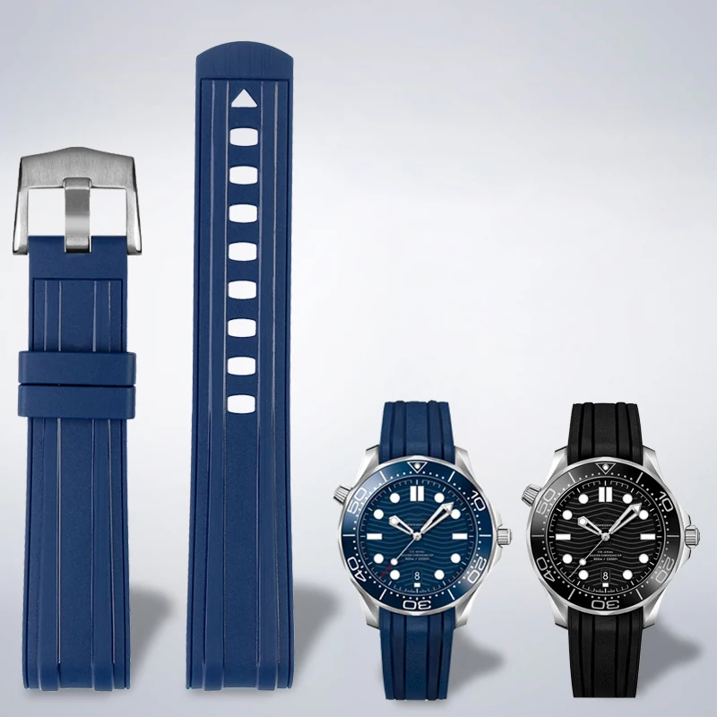 

Ремешок силиконовый мягкий 20 мм для часов Seamaster 300