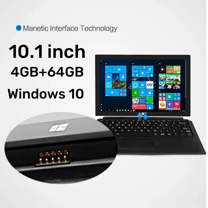 10.1 P7 미니 노트북, 64 비트, 2 인 1 태블릿 PC, 윈도우 10, USB 3.0, HDMI 호환, 6500mAh, 1920x1200 IPS, 4GBDDR + 64GB ROM 판매