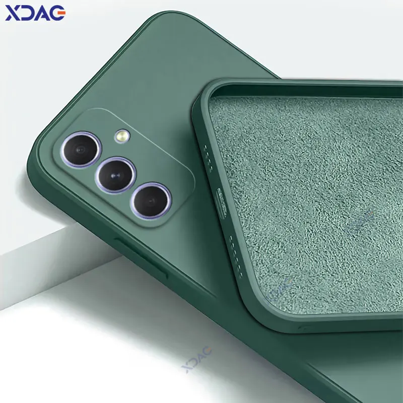 Square Liquid Silicone Phone Case - 360° Protective Soft Shockproof Back Cover - Girls' Stylish Accessory