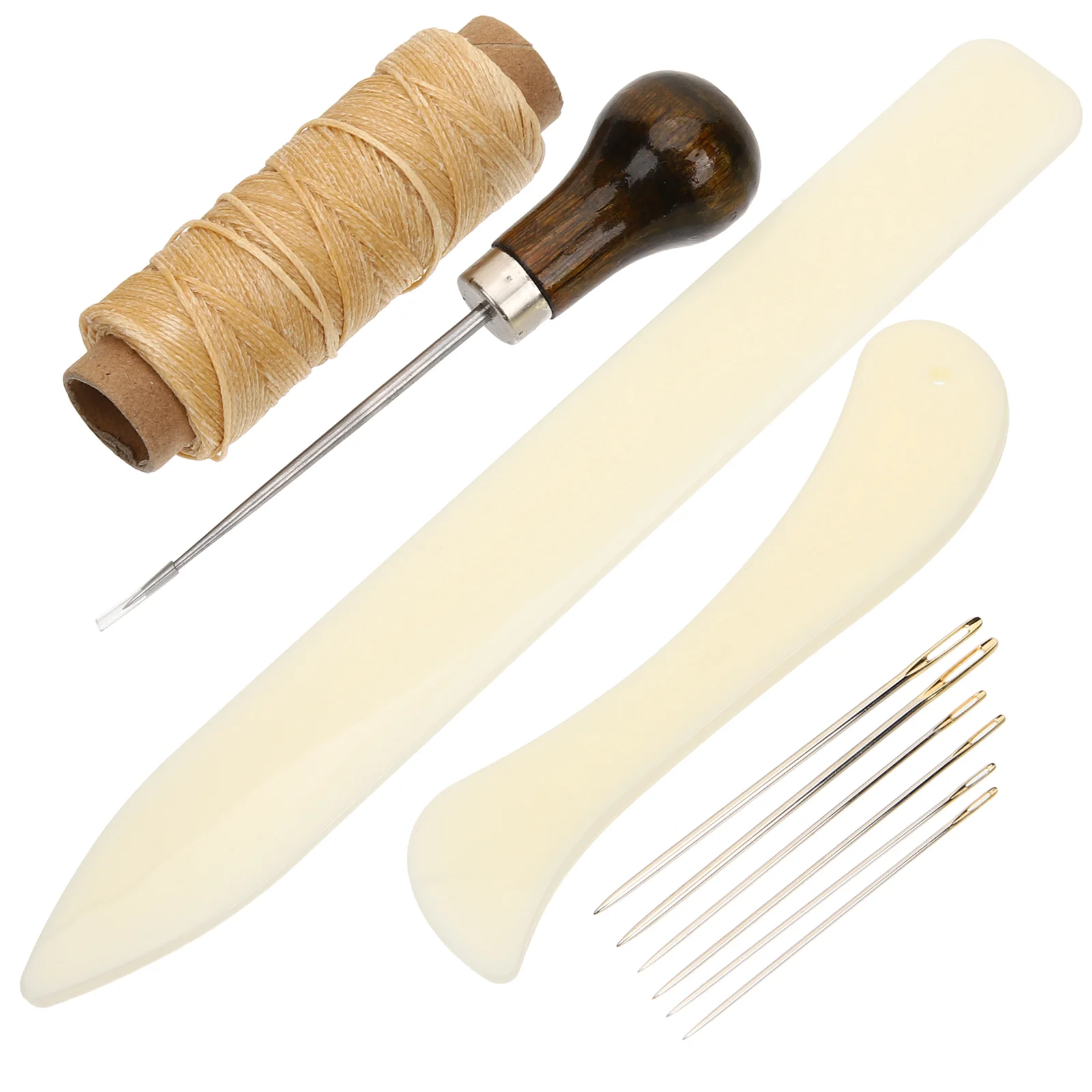 Vicasky Bone Folder Tapestry Needle 1 Set Bookbinding Tools Kit Bookbinding Supplies Hand Tools Large-Eye Needleswax