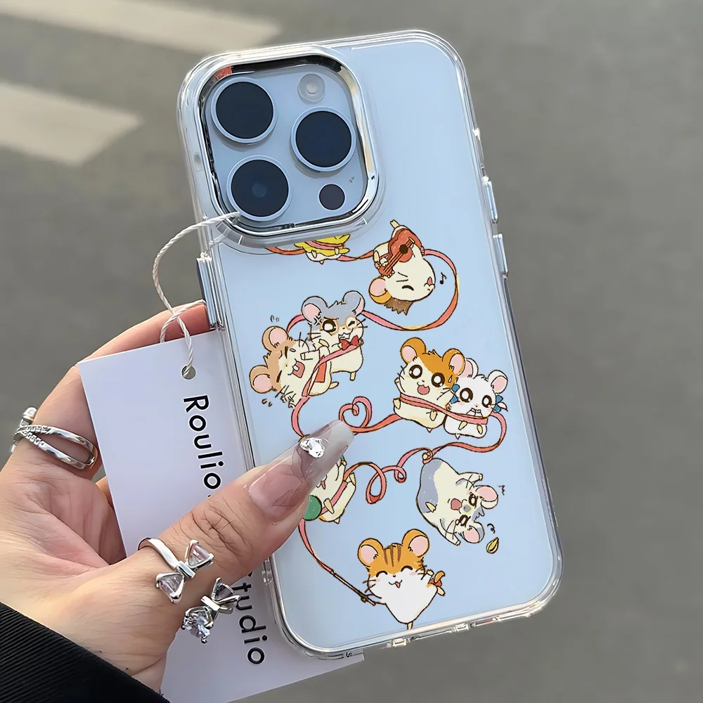 Cute Cartoon Hamtaros Transparent Phone Case | Soft Silicone TPU Back Cover