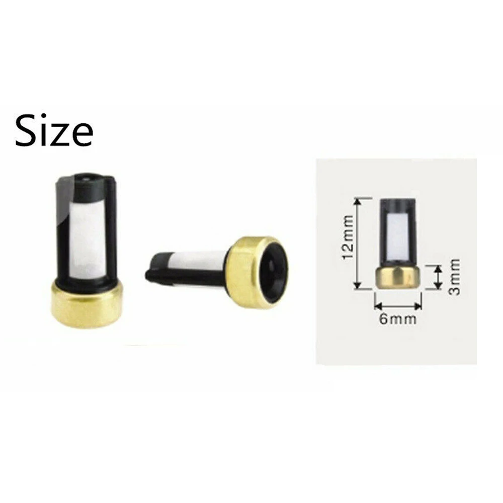 Fuel Injector Cleaner Diesel Injector Tube Fuel Injector Removal Tool Universal Auto Fuel Injector Micro Basket Filter Fit For ASNU03C Injector Repair Kits 6*3*12mm