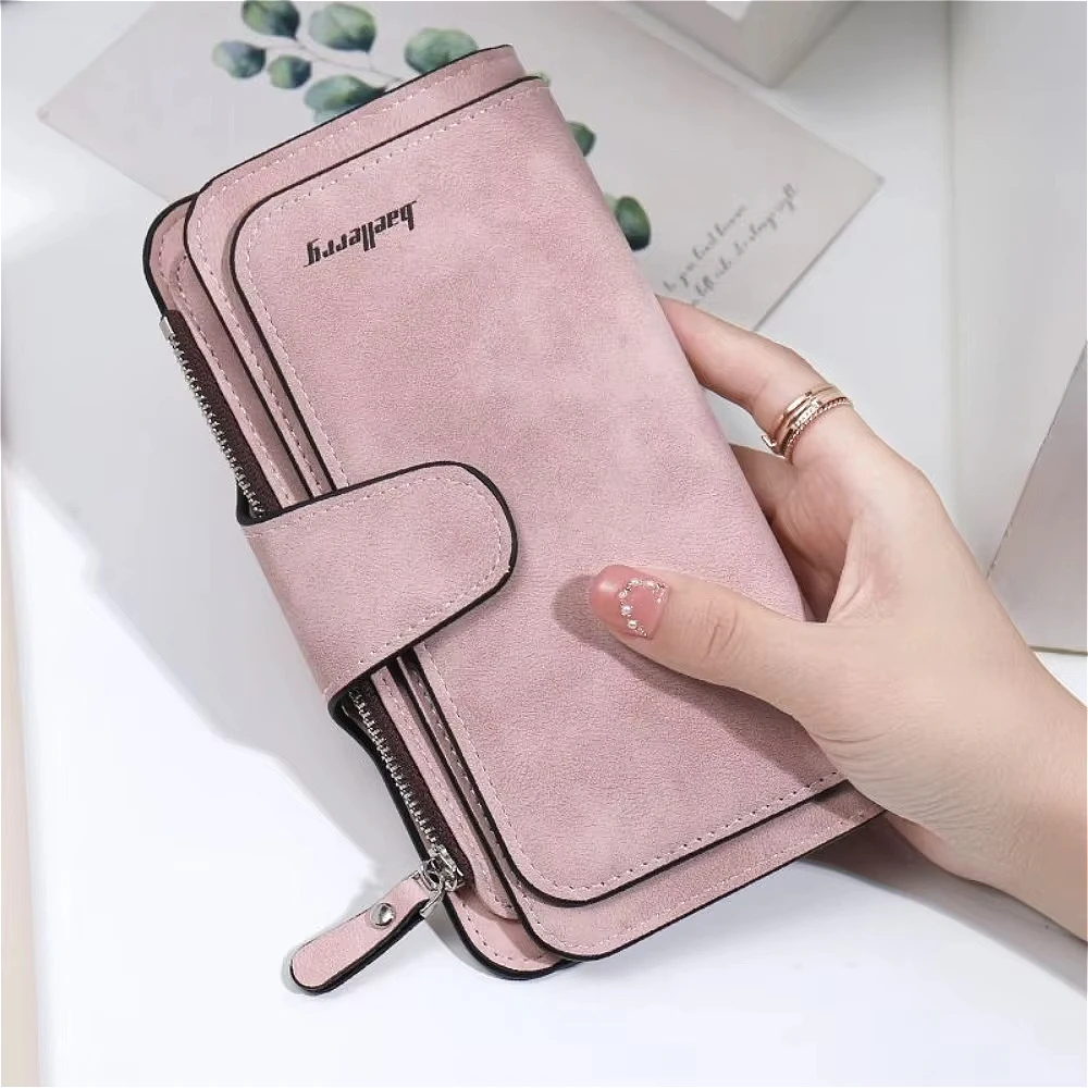 Baellerry Wallet Women Leather Luxury Card Holder Clutch Casual Women Wallets Zipper Pocket Hasp Ladies Wallet Female Purse 5