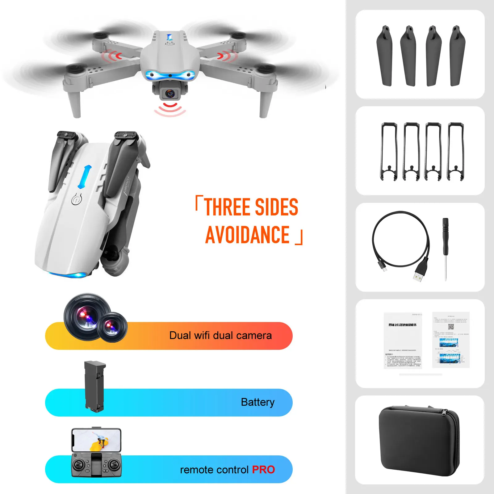 phantom 6ch remote control quadcopter E99/k3 Rc Drone 4k HD Wide Angle Camera 1080P 4K WiFi Fpv Drone Dual Camera Quadcopter Real-time transmission Helicopter Toys RC Quadcopter classic RC Quadcopter