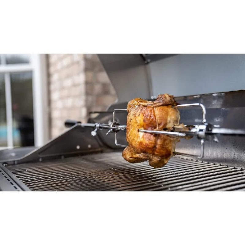 Monument Grills 77352 6-Burner Stainless Steel Cabinet Style Propane Gas Grill with Knob Controls, Side Burner 5