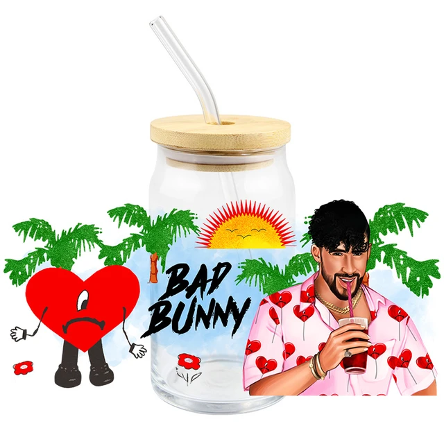 Bad Bunny Sticker For Cups Cans Bottles Waterproof Uv Dtf Transfer Cup  Wraps Stickers Print Funny Gift 3d Labels Easy To Use - Stationery Sticker  - AliExpress