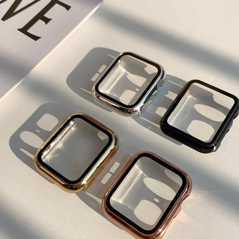 Premium Glass Bumper Screen Protector for Apple Watch - Full Coverage Case