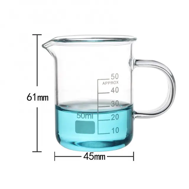 50/100/250/500 Beaker Glass Mérő Csésze 1000Ml Konyhai Laboratóriumi Lombik Magas Hőmérsékleten Ellenálló Üvegméretű Főzőpohár - Image 3