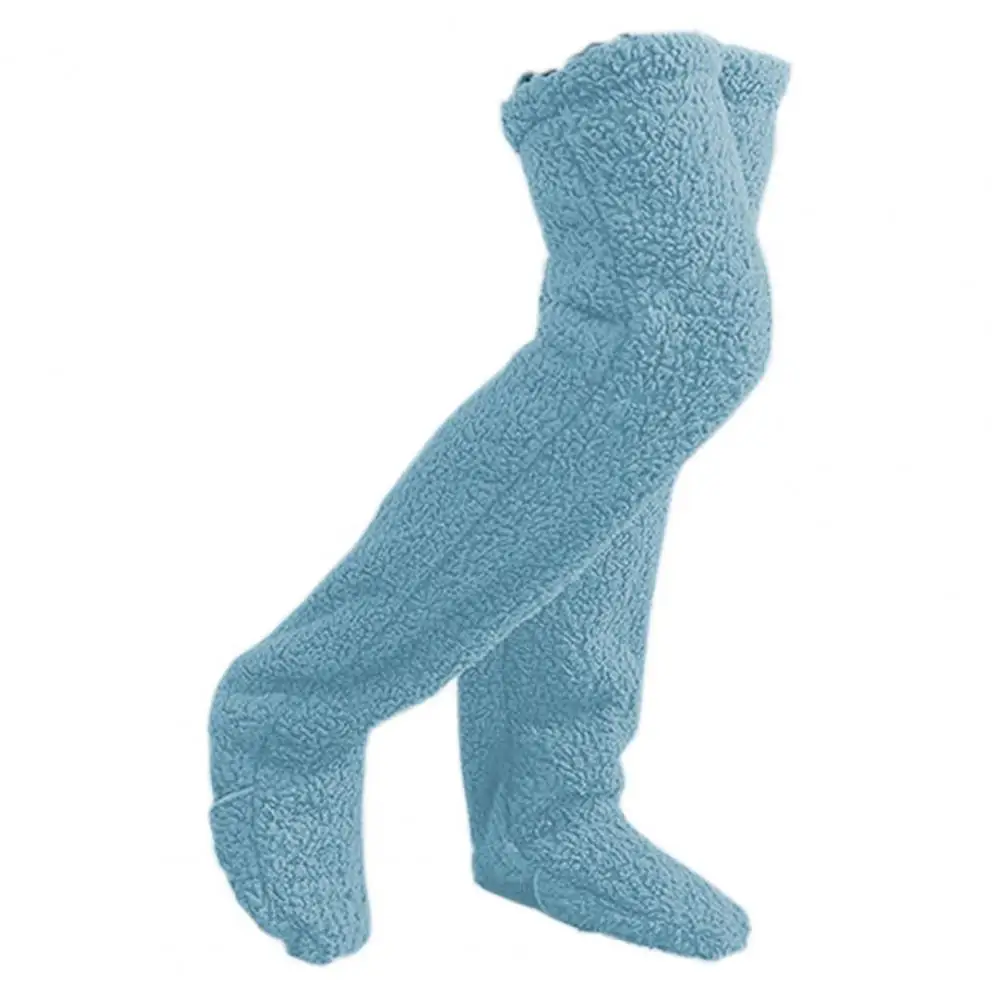 

1 Pair Of Winter Floor Socks Thickened Double-sided Velvet Solid Color Non-slip Warm Unisex Home Floor Socks Leg Warmers